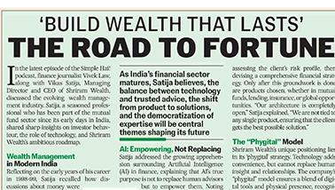 'Build Wealth That Lasts' The Road To Fortune