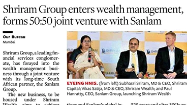 Shriram Group enters wealth management, forms 50:50 joint venture with Sanlam