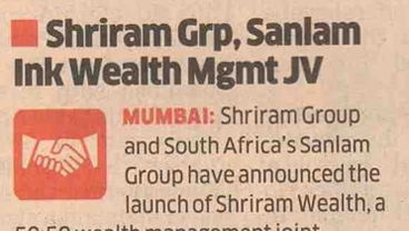 Shriram Grp, Sanlam Ink Wealth Mgmt JV
